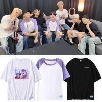 การออกแบบเดิมเสื้อยืดKPOP BTS T-shirt SOWOOZOO Concert 8th Anniversary JIMIN JUNGKOOK RM SUGA V JIN J-HOPE Same Short Sleeve Top MenS-5XL