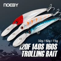 NOEBY 120มม. ลอยได้ช้า140มม. 160มม. เหยื่อปลอมปลา Minnow เหยื่อล่อปลา S Trolling Wolers เหยื่อล่อปลาฤดูหนาวทะเล