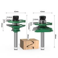 2Pcs 12mm Raised Panel Cabinet Door Router Bit Set 8mm Shank 2 Bit Ogee Woodworking Cutter งานไม้ Router Bits