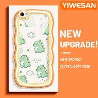 YIWESAN เคสสำหรับ VIVO Y67 Y66,V5 V5s V5 V5บางบวก X9 X9s ลายการ์ตูนไดโนเสาร์สีสันสดใสเคสโทรศัพท์แบบใสนิ่มเคสซิลิโคนกันกระแทกแฟชั่นเคสโปร่งใสป้องกันเลนส์กล้อง