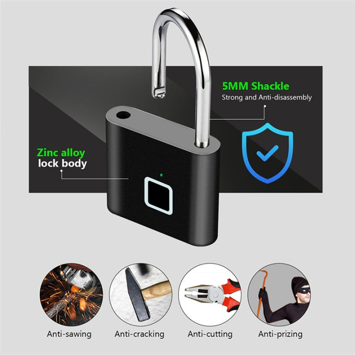 ซื้อ-1-แถม-1-กุญแจลายนิ้วมือ-กุญแจสแกนนิ้ว-smart-fingerprint-lock-แม่กุญแจ-แสกนนิ้วมือ-smart-lock-กุญแจล็อคกระเป๋า-ชาร์จ-usb-มีลายนิ้วมือของผู้ใช้หลายคน