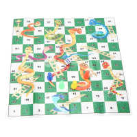 Ladder Board Game Foldable Chessboard Plastic Material Snake Flying Chess Game 3 in 1 Interactive with Clear Box for Party for Board Games