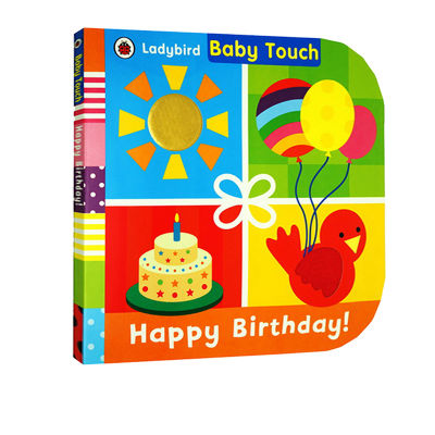 Original English ladybird Baby Touch happy birthday! British Ladybug childrens folio cardboard touch Concept Book Baby enlightenment operation book happy