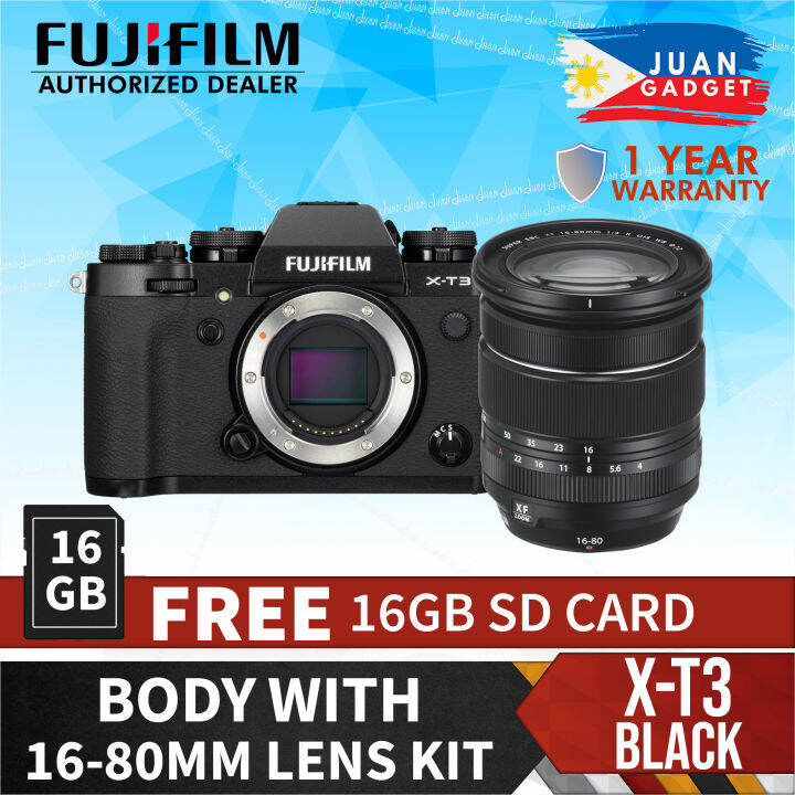 Fujifilm XT3 Mirrorless Digital Camera with XF1680mm Lens Kit (Black