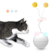 ของเล่นแกล้งแมวอัตโนมัติกลิ้งสีสันLedหูของเล่นเพื่อการสื่อสารของแมวไฟฟ้าของเล่นด้ามจับสัตว์เลี้ยง