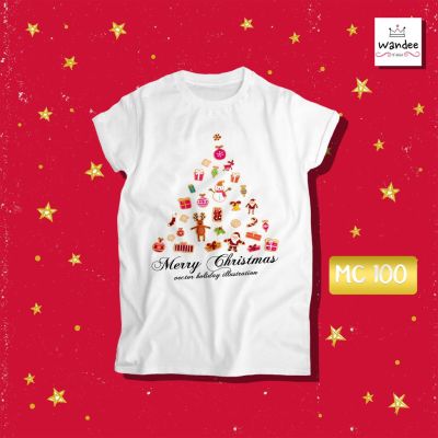 เสื้อยืดคริสต์มาส เสื้อคริสต์มาส Christmas & Happy new year (MC100)