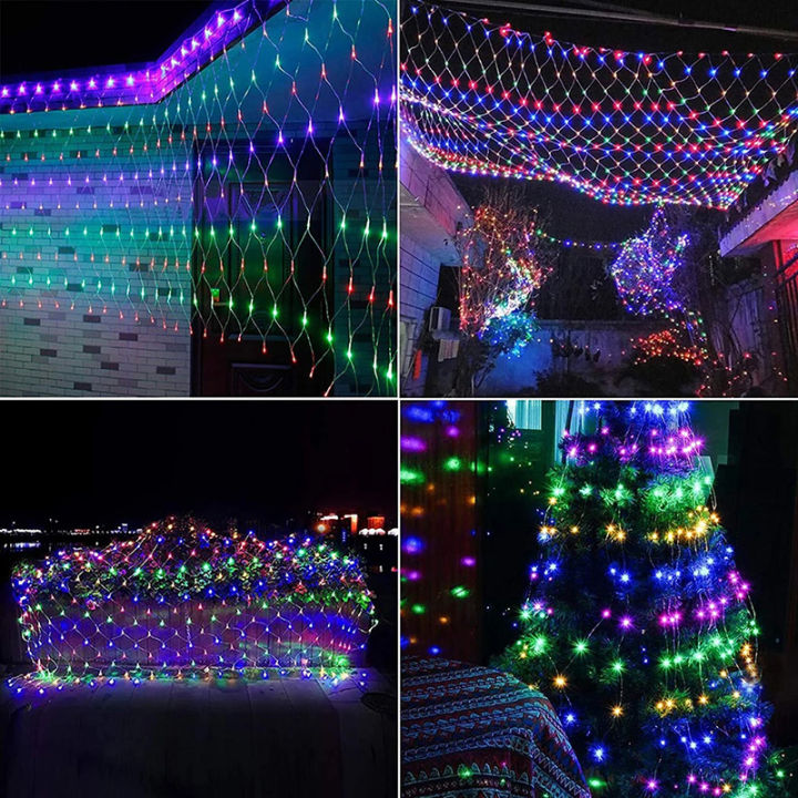 solar-powered-net-light-mesh-fairy-light-waterproof-garland-with-8-modes-timer-christmas-decorations-for-home-3m-x-2m