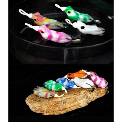 【JH】 Modified lot Soft Toad Frogs Bass Fishing Hollow Top  With Blood Groove Silicone Bait