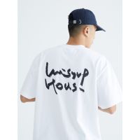 ❆卍 Wassuphouse เสื้อยืดแขนสั้น ผ้าฝ้าย ทรงหลวม สีขาว สีดํา แฟชั่นฤดูร้อน สําหรับคู่รัก