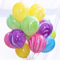 【DT】hot！ 5/10pcs 10inch colorful Agate Marble Balloons Birthday Wedding Decoration Baby Shower Supplies Globos