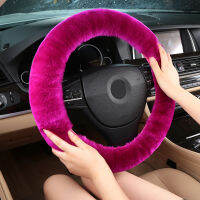 Authentic Sheepskin Car Stretch-on Steering Wheel CoverSoft Australian Wool Vehicle braid on the steering-Wheel Protector