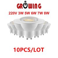 10PCS LED Spotlight GU10 MR16 GU5.3 AC220V 3W-8W 38 120 degree high lumen warm white light replace 50W 100W halogen lamp