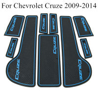 9pcs Car Styling Interior Non-Slip Mat Door Groove Pad Cushion Rubber Mat Fit For Chevrolet Cruze Sedan Hatchback 2009-2014