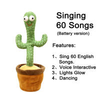 Dancing Cactus Electron Plush Toy Soft Plush Doll Babies Cactus That Can Sing And Dance Voice Interactive Bled Stark Toy For Kid