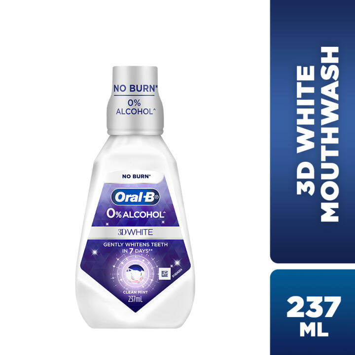 ORAL-B Mouthwash 3D White 237ml | Lazada