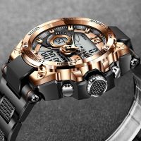 2021 LIGE Sport Men Quartz Digital Watch Creative Diving Watches Men Waterproof Alarm Watch Dual Display Clock Relogio Masculino