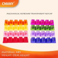 10 Keys Fully Transparent Mechanical Keyboard Keycaps OEM Height R4R3R2R1 Backlit Without Engraving ABS Material Matte Feel