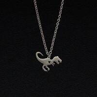 Dinosaur Titanium Steel Necklace Fashion Couple Silver Color Hip-hop Punk Design Animal Trendy Mens Jewelry Wholesale Fashion Chain Necklaces