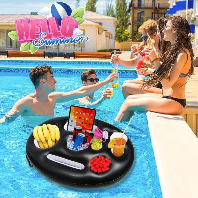 ❉∋❏ inflatable beverage holder porous fruit party wine tray floating tray