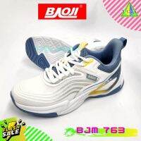 Baoji รุ่น BJM 763 รองเท้าผ้าใบ สีขาว สำหรับ ผู้ชาย ใส่ออกกำลังกาย ใส่เที่ยว ใส่ทำงาน สีส้ม น้ำหนักเบา