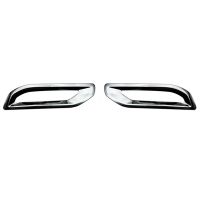 Car Chrome Silver Rear Tail Throat Decor Frame Exhaust Pipe Trim Cover for Mitsubishi Outlander 2022 2023