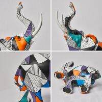 Painting Art Elephant Sculptures &amp; Figurines Modern Decoration Home Resin Animal Statue Nordic Living Room Nordic Interior Decor