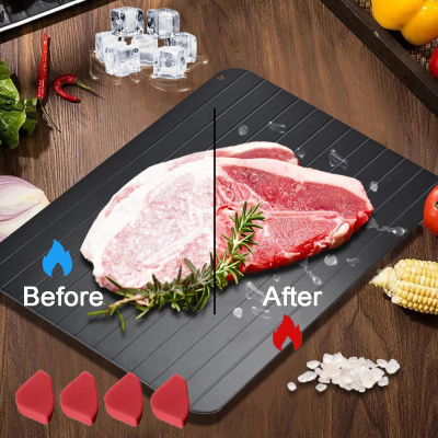 High Quality Fast Defrosting Tray Rapid Thawing Of Frozen Food Magic Plate Meat Defrost Board Tray Mat With Cover Kitchen Tools