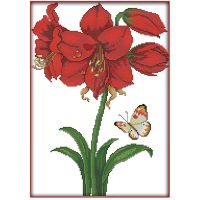 Stamped Kits Beginners Embroidery Kits for Adults Printed Stitching DIY Kit 11CT- Flowers