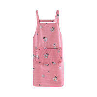 Womens Hooded Daisies Kitchen Apron Waterproof Oil-proof Waist Strap Work Cooking Accessories