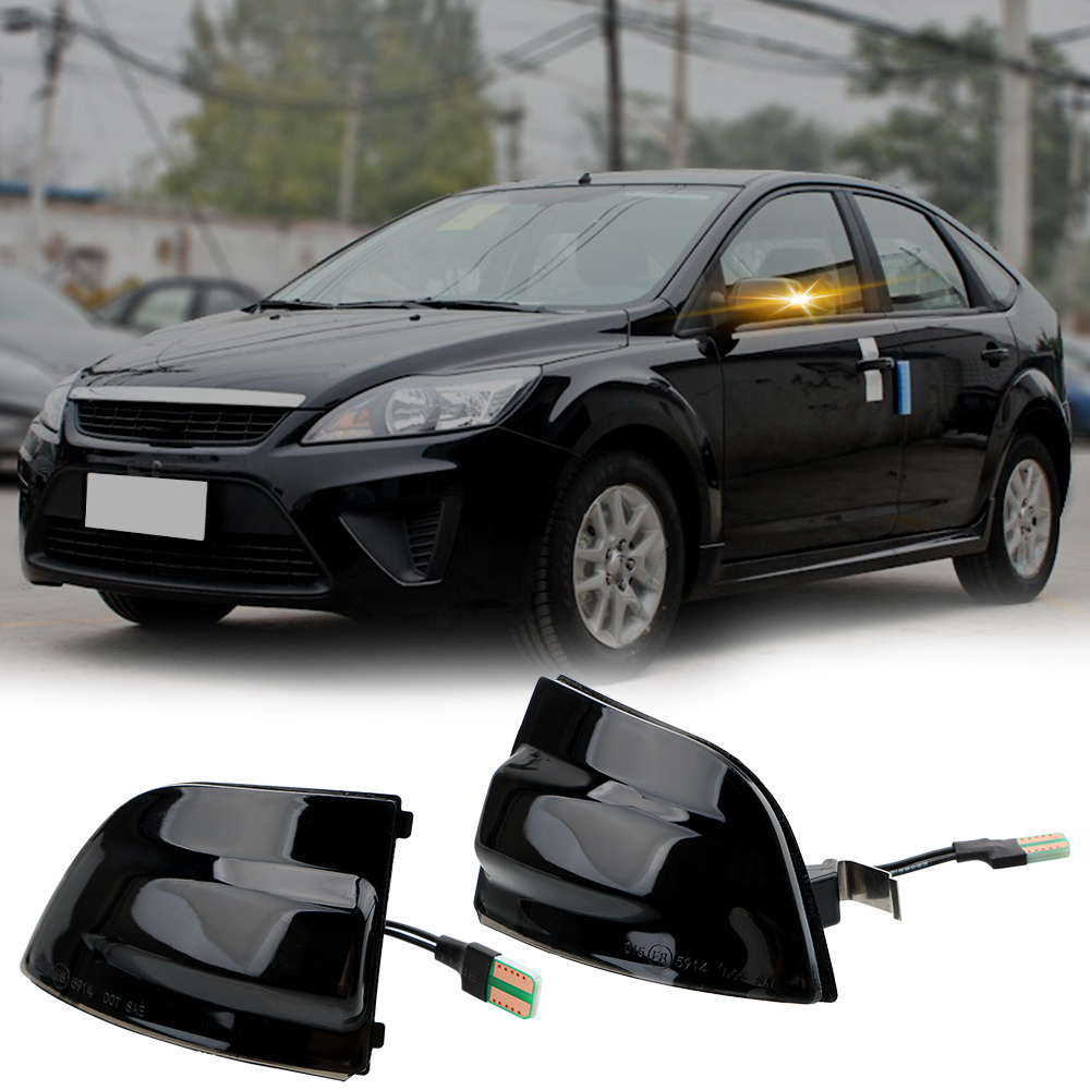 F-ord Focus 2 C-MAX 2003-2007 F-ord C-MAX 2007-2010 Dynamic LED Turn Signal Light Side Wing Rearview Mirror Indicator Blinker Light Fit for F-ord Focus 2 MK2 2004-2008
