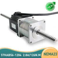 57 ball stepper motor NEMA23 ผ่านบอลสกรูมอเตอร์ 126N.CM 2.8A 57HAB56-SFU1240 nut 300mm สำหรับ CNC หนอนล้อขอบเครื่อง-shiyuanmaoshangmao