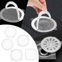 Disposable Shower Hair Catcher Mesh Stickers Cover Mesh Filter Sink Strainer For Kitchen Bathroom Round Floor Drain Tools Dishracks Sink accessories