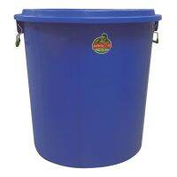 ส่งด่วน! บิ๊กวัน ถังน้ำทรงอ้วน พร้อมฝา ขนาด 160 ลิตร สีน้ำเงิน Bucket With Lid Jumbo Size 160L Blue สินค้าราคาถูก พร้อมเก็บเงินปลายทาง