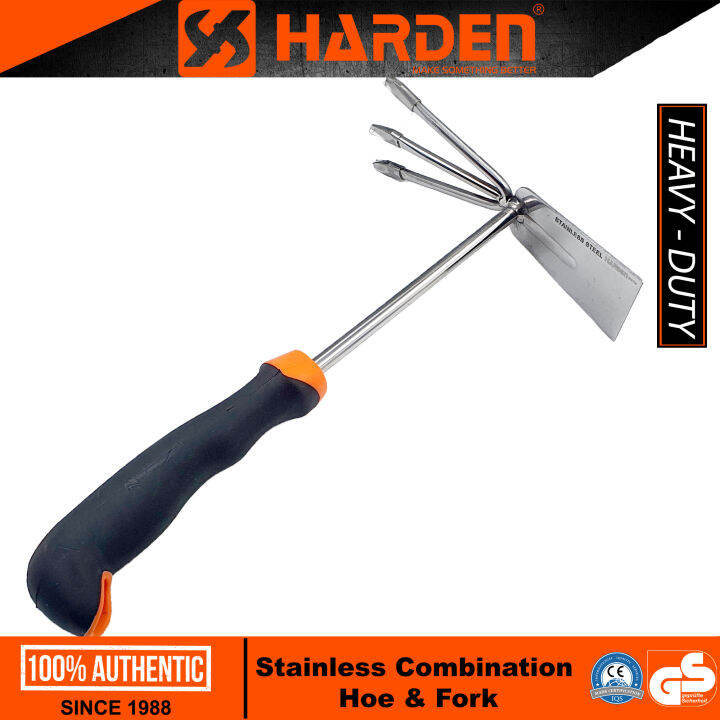 Harden 632704 Stainless Combination Hoe & Fork (PROFESSIONAL) Garden Tool Camping Rake Stainless