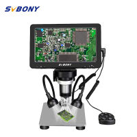 SVBONY กล้องจุลทรรศน์ขนาดพกพา SV604นิ้วจอ LCD,อุปกรณ์ขยายขนาด1x-1200x นิ้วพร้อมรีโมทควบคุมแบบมีสายกล้องบันทึกวิดีโอพร้อมหน้าจอ HD เหมาะสำหรับ