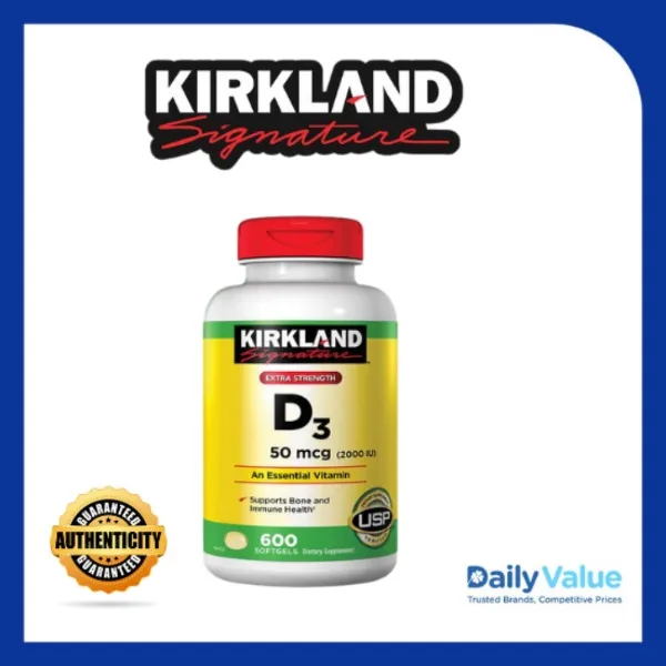 【Local Stock】 Kirkland Vitamin D3, 2000 iu, 600 softgels 2024 EXPIRY