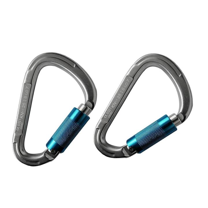 lazaralife-2pcs-อลูมิเนียม-carabiners-สกรูหัวเข็มขัดล็อค-rock-ปีนเขาและแผนที่-25kn-กลางแจ้งอุปกรณ์กีฬา