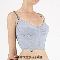 PATTRICIA A.GARDE Knit Corset with Metal Chain คอร์เซ็ตผ้าเจอร์ซี่แต่งด้วยโซ่