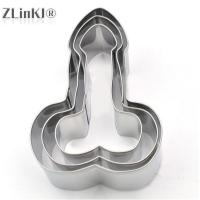 3pcs/set Adult Sexy Penis Cookie Cutter Set Biscuit Mold Fondant Cake Cutter Funny DIY Kitchen Bake Decorating Tool Dropshipping