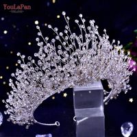 YouLaPan HP193P มงกุฎแต่งงานเจ้าสาว Headbands Shiny Rhinestone Tiara สำหรับเจ้าสาวอุปกรณ์เสริมผมประกวด Headdress ผู้หญิง Crown