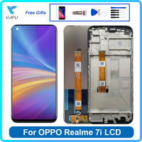 จอ LCD แบบดั้งเดิม6.5 "สำหรับ OPPO Realme 7i ทั่วโลกสำหรับ RMX2193 Realme 7i RMX2103อะไหล่ชุดประกอบดิจิไทเซอร์หน้าจอสัมผัสแอลซีดี