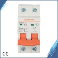 Cenoe เบรกเกอร์2P 16a Ac 415V ขนาดเล็กพร้อมเกินพิกัดปัจจุบันและการป้องกันการลัดวงจรไฟฟ้าสำหรับไฟที่อยู่อาศัย