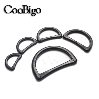 5pcs Plastic D-Ring Buckles Webbing D Rings Belt Clasp Dog Collar Backpack Bag DIY Accessories Black 20mm 25mm 31mm 38.5mm 51mm