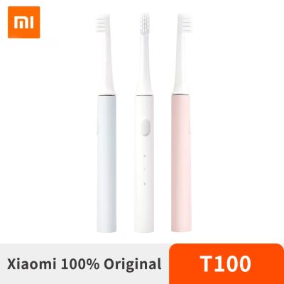 ↂ✽▨ 2021 Orignal Xiaomi Mijia Sonic Electric Toothbrush Mi T100 Tooth Brush USB Rechargeable IPX7 Waterproof Travel Home Fast Ship