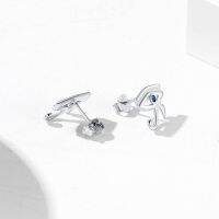 Silvora 925เงินสเตอร์ลิง Eye Of Horus Stud ต่างหูสำหรับผู้หญิงผู้ชาย Blue Evil Eyes Cubic Zirconia Ear Studs สำหรับของขวัญ/ปาร์ตี้ปกติ MatchTH