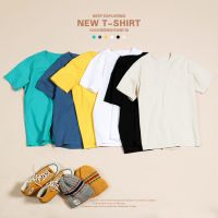 SIMWOOD 2022 Summer New 100 Cotton White Solid T Shirt Men Causal O-neck Basic T-shirt Male High Quality Classical Tops 190449