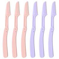 3x Foldable Eyebrow Portable Folding StainlessFacial Hair Remover Eyebrow Cutter for