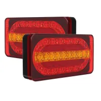 1Pair 12V Car LED Taillight Brake.Indicator Turn Signal Lights Waterproof Rear Break Lamp Universal Replacement Parts Accessories for Caravans Truck Van