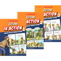 Idiom learning music produced by academic in action idoms easy learning English inside and outside the picture 3 comic books Illustrated English original vocabulary learning