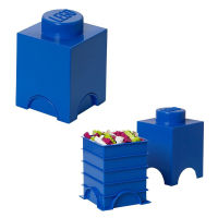 กล่องเลโก้ กล่องเก็บของ กล่องใส่ปากกา LEGO Storage Brick 1 BLUE สีน้ำเงิน 12.5x12.5x18 cm